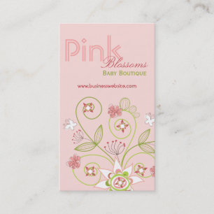 Carte De Visite Fleurs de fleurs en fleurs roses et sucrées sauva