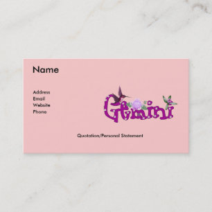 Carte De Visite Fleurs de Gémeaux