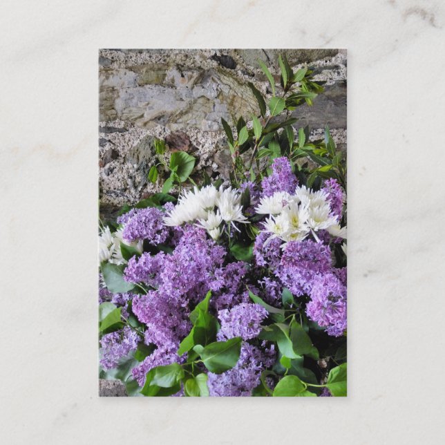CARTE DE VISITE FLEURS DE JARDIN (Devant)