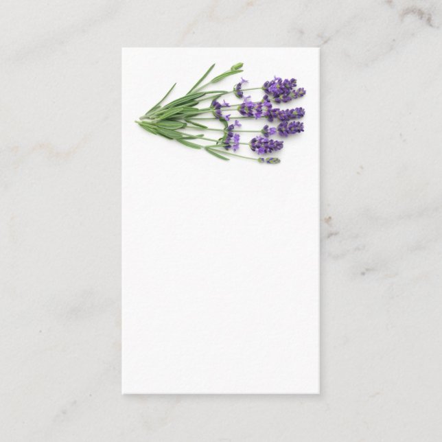 Carte De Visite Fleurs de lavande d'isolement sur l'arrière - plan (Devant)