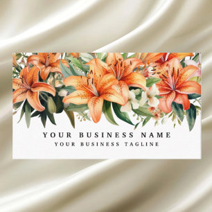 Carte De Visite Fleurs de lys orange Tiger Lillies Floral