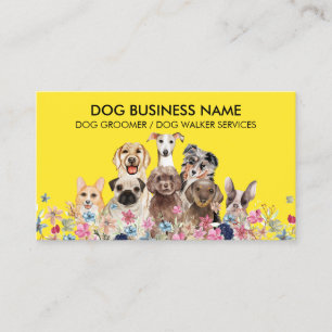 Carte De Visite Fleurs de marque Dog Walker