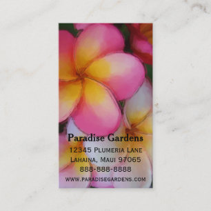 Carte De Visite Fleurs de Plumeria de Frangipani