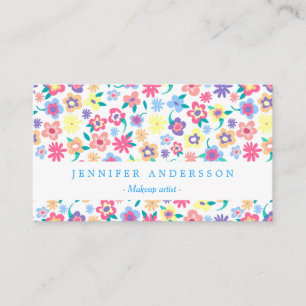 Carte De Visite Fleurs de printemps colorées mignonnes motif