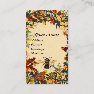 CARTE DE VISITE FLEURS DE PRINTEMPS HONEY ABEE MAINTIEN DE SCEAU D