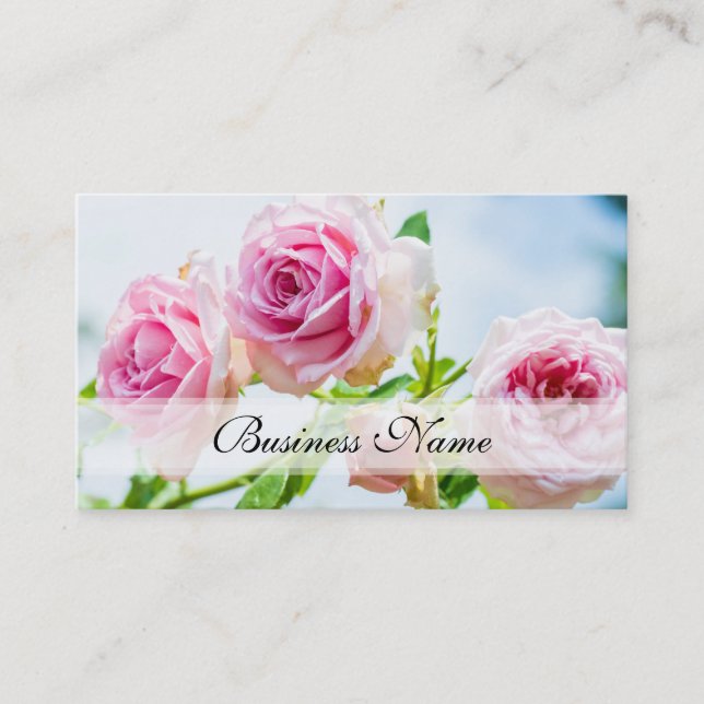 Carte De Visite Fleurs de rose de rose (Devant)