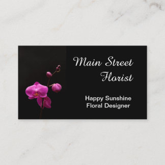 Carte De Visite Fleurs de rose d'orchidée de mite