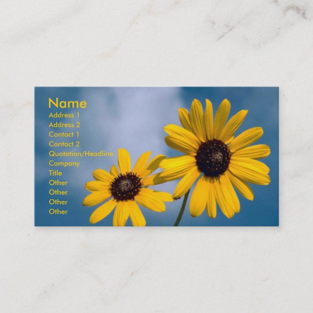 Carte De Visite Fleurs de soleil (Devant)