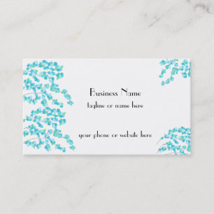 Carte De Visite Fleurs Délicates (Aqua)