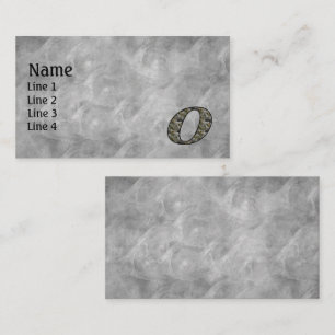 Carte De Visite Fleurs d'hydrangea avec initiale de monogramme O