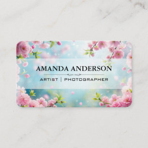 Carte De Visite Fleurs en Fleur Photographe Artiste