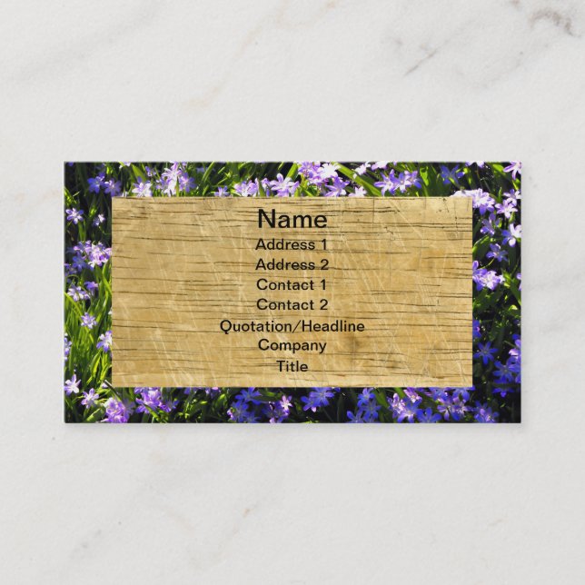 Carte De Visite Fleurs et bois (Devant)