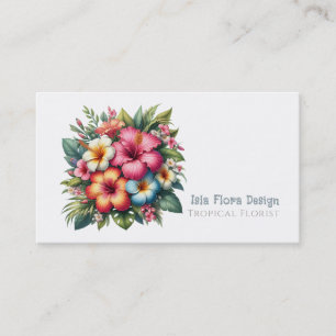 Carte De Visite Fleurs et feuillage tropicaux
