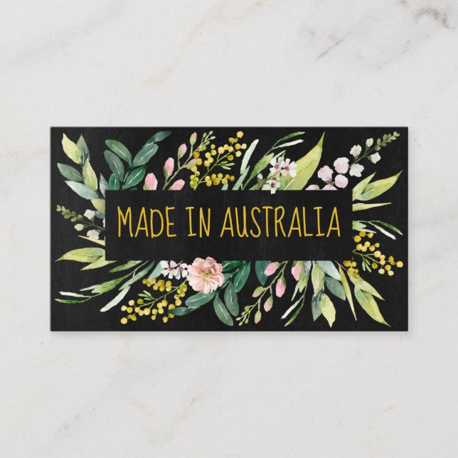 Carte De Visite Fleurs Fabriquées En Australie (Devant)