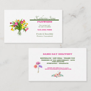 Carte De Visite Fleurs fleuristes pour n'importe quelle occasion 