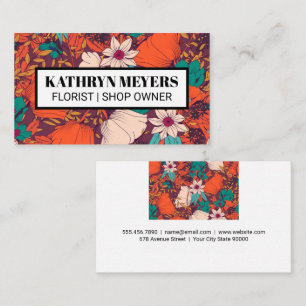 Carte De Visite Fleurs Illustres Arrière - plan