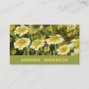 Carte De Visite Fleurs jaunes