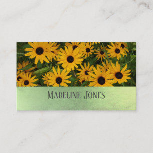 Carte De Visite fleurs jaunes nature photographie joyeuse personna