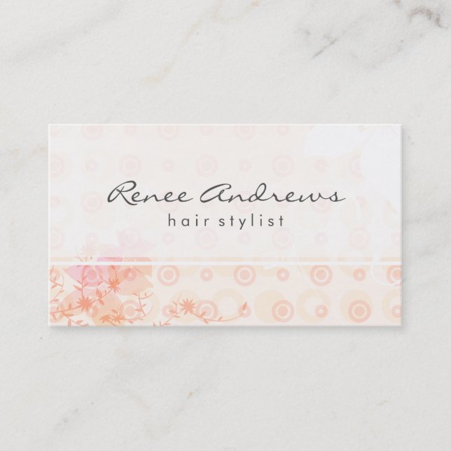 Carte De Visite Fleurs lumineuses élégantes (Devant)