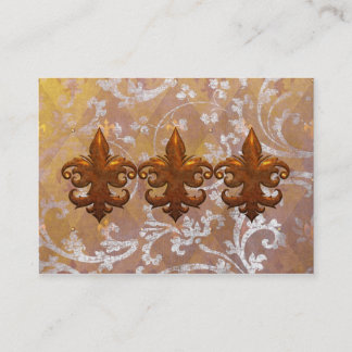 Carte De Visite FLEURS MAJESTUEUX : ARGENT et OR IMPRESSIONNANTS