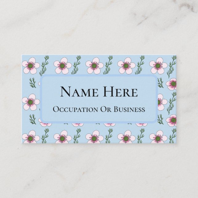 Carte De Visite Fleurs Manuka (Devant)