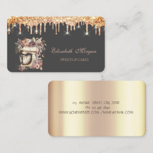 Carte De Visite Fleurs mélangeurs Chic Drives Outils de boulangeri