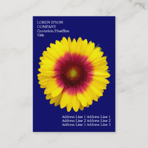Carte De Visite Fleurs minimales - Fleur de couverture - Bleu prof