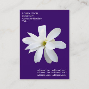 Carte De Visite Fleurs minimales - Magnolia - Violet profond
