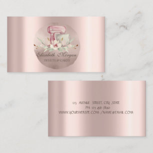 Carte De Visite Fleurs Mixer Rose Gold Circle Sweets