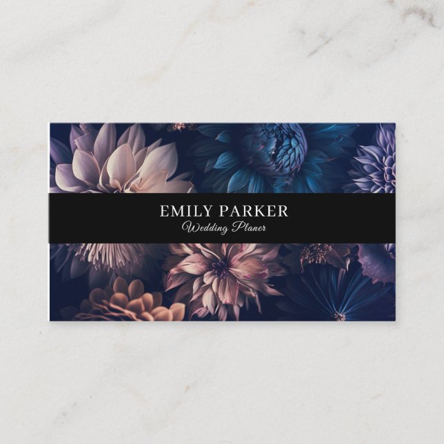 Carte De Visite Fleurs modernes élégantes (Devant)
