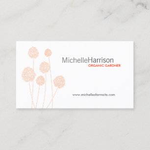 Carte De Visite Fleurs oranges chics de Pom Pom