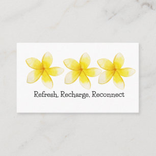 Carte De Visite Fleurs Plumeria   Fleurs fraîches et exotiques