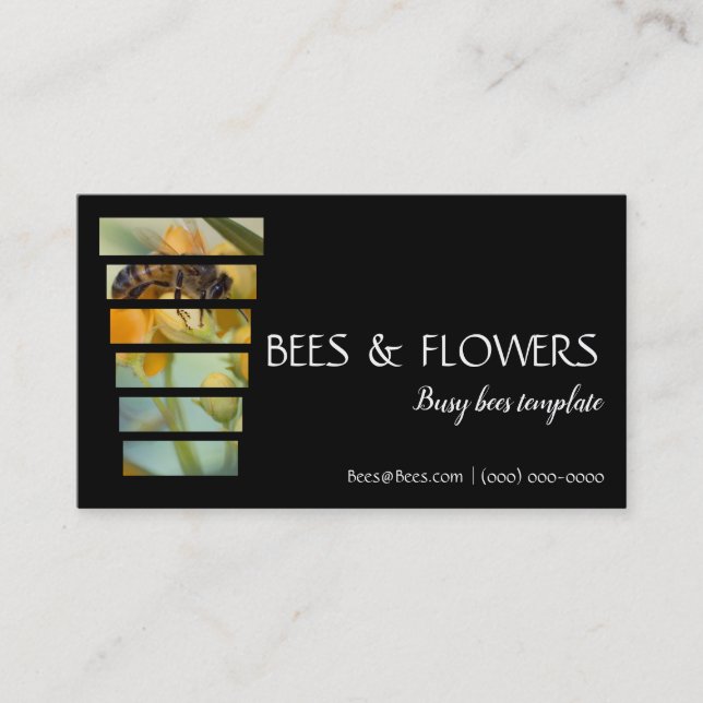 Carte De Visite Fleurs Printemps Photographie Abee (Devant)