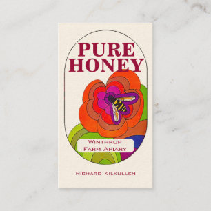Carte De Visite Fleurs Pure Honey Pop Art