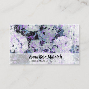 Carte De Visite *~* Fleurs Rhododendron Grunge Rustique Blanc