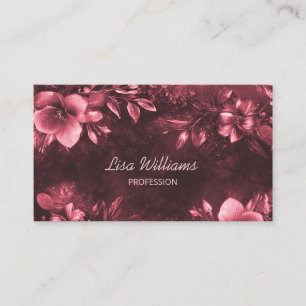 Carte De Visite Fleurs rose brillant Mauve