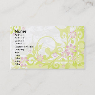 Carte De Visite fleurs roses