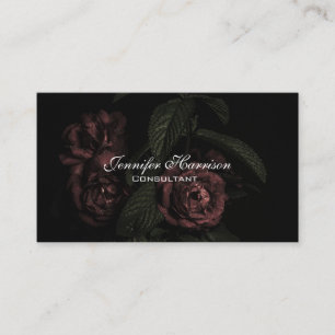 Carte De Visite Fleurs roses florales élégantes de bouquet sur l