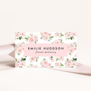 Carte De Visite Fleurs roses, Roses roses, Fleuriste, Boutique De 