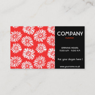 Carte de visite Fleurs rouges