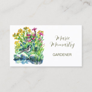 Carte De Visite Fleurs sauvages et un pied