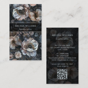 Carte De Visite Fleurs Sombres d'Ivoire