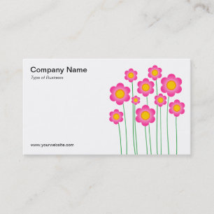 Carte De Visite Fleurs vectorielles III - Blanc