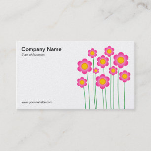 Carte De Visite Fleurs vectorielles III - (Perle)