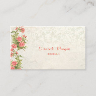 Carte De Visite Fleurs vintages Chic, Dentelle