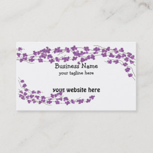 Carte De Visite Fleurs Violettes