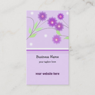 Carte De Visite Fleurs Violettes