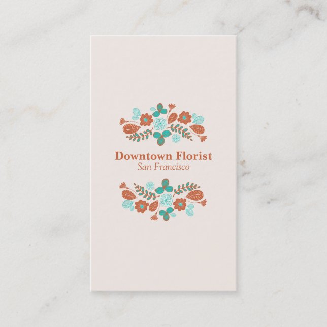 Carte De Visite Fleurs Whimsical (Devant)