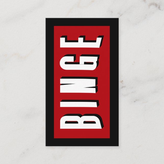 Carte De Visite Flix série Binge (Devant)