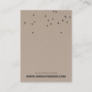 Carte De Visite ©Flock of Birds Kraft Écouter des bijoux